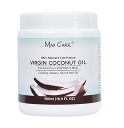 MAX CARE COLD PRESSED VIRGIN COCONUT OIL 500ML (WIDE-MOUTH)