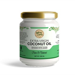 NATURO EARTH ORGANIC COLD PRESSED EXTRA VIRGIN COCONUT OIL WITH ALGAE, 180 ML
