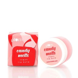 PLUM CANDY MELTS VEGAN LIP BALM - MELON BUBBLE YUM, 12G