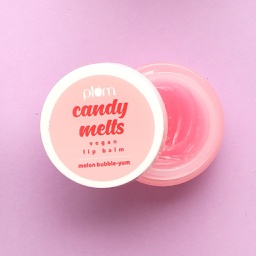 PLUM CANDY MELTS VEGAN LIP BALM - MELON BUBBLE YUM, 12G
