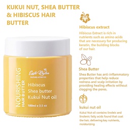 EARTH RHYTHM HAIR BUTTER – KUKUI NUT, SHEA BUTTER & HIBISCUS CONDITIONER- 100 ML