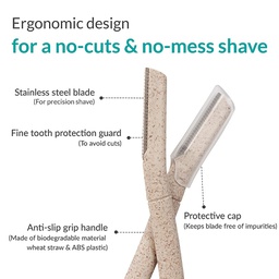 SIRONA BLINK AND GLOW FACE RAZOR FOR WOMEN | FACIAL & UPPER LIPS HAIR REMOVAL, EYEBROW SHAPER & DERMAPLANING TOOL - 3 PIECES