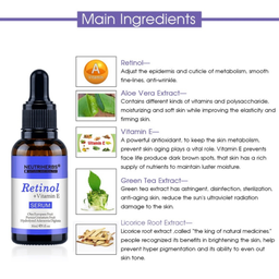 NEUTRIHERBS RETINOL SERUM WITH VITAMIN E FOR AGING & ACNE SKIN