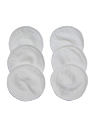 MEE MEE REUSABLE ABSORBENT MATERNITY BREAST PADS[MM-3730 B] (6 PIECES, WHITE)