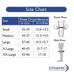 DYNA HINGED KNEE BRACE WITH OPEN PATELLA (S/M/L/XL/XXL) (M)