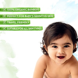 MAMAEARTH ORGANIC BAMBOO BASED BABY WIPES, 72PCS