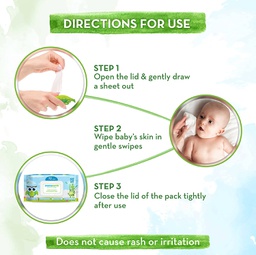 MAMAEARTH ORGANIC BAMBOO BASED BABY WIPES, 72PCS