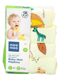 MEE MEE SOFT ABSORBENT BABY MINI NAPKINS (YELLOW) [MM-8510 G]
