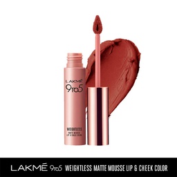 LAKME 9 TO 5 WEIGHTLESS LIP & CHEEK COLOR 9G (BRICK BLOOM)