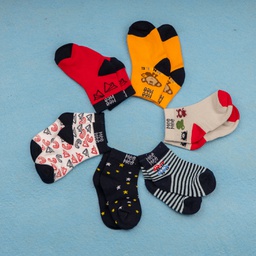 MEE MEE BABY COTTON ANTI-SKID SOCKS (PACK OF 6) MM-8030A (6S1)