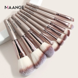 MAANGE 9pcs Professional Makeup Brush Set With Case Powder Blush Eyeshadow Concealer Eye Make Up Brush MAG 5886ZS
