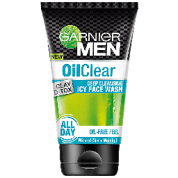 GARNIER MEN OIL CLEAR CLAY D-TOX DEEP CLEANSING ICY FACE WASH100G