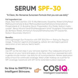 COSIQ SPF 30 SUNSCREEN SERUM, 30ML