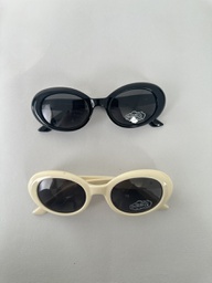 LITTLE FASHIONISTA OVAL FRAME SUNGLASSES (BLACK)