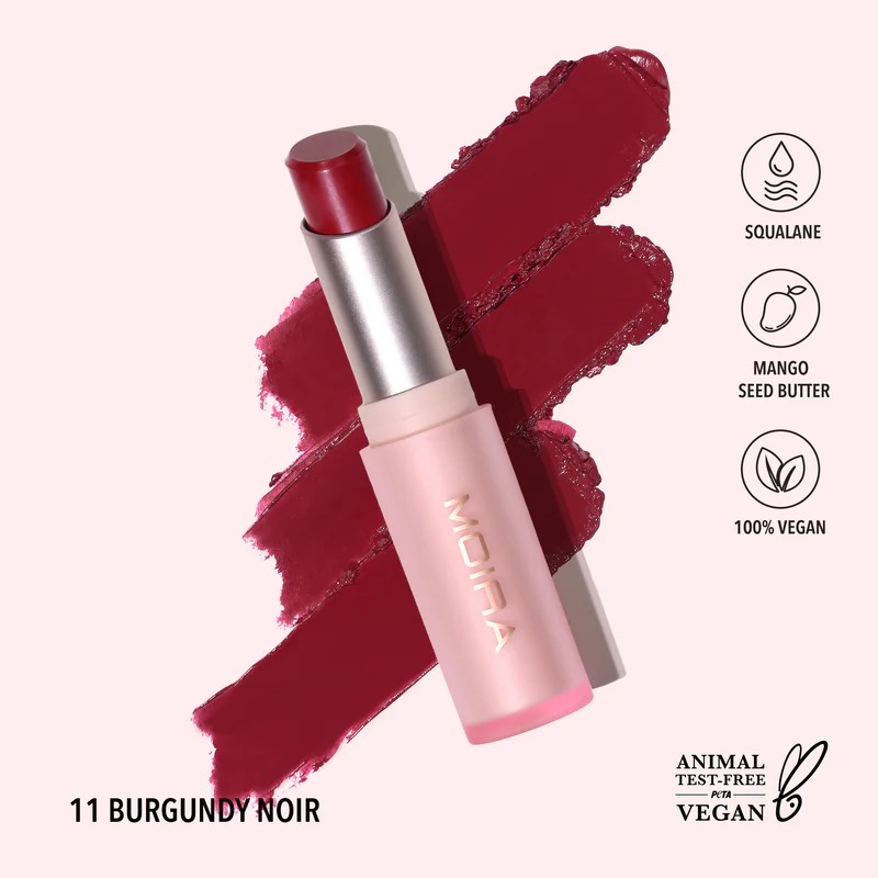 Moira Signature Lipstick (011, Burgundy Noir) | Jeevee