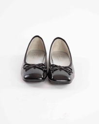 SALT BALLERINA FLATS WITH BOW- BLACK (39)