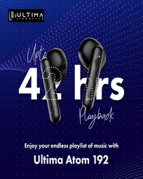 ULTIMA ATOM 192 WIRELESS EARBUD BEAST GAMING 42HRS PLAYTIME-BLACK