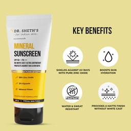 DR. SHETH'S MINERAL SUNSCREEN WITH SPF 50+ & PA+++ 50GM