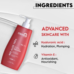 CLENSTA RED ALOE VERA HYDRATING & NOURISHING BODY LOTION (400 ML)