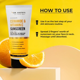 DR. SHETH’S CERAMIDE & VITAMIN C SUNSCREEN-80G