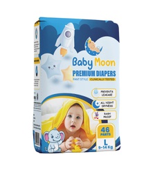 BABYMOON PREMIUM DIAPERS LARGE- 46 PCS