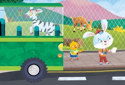 ZOO SAFARI ON THE BUS- A SHAPED BOARD BOOK WITH WHEELS