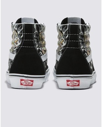 VANS SK8-HI FLAME SKULL BLACK/TRUE WHITE SHOES (EU:38)