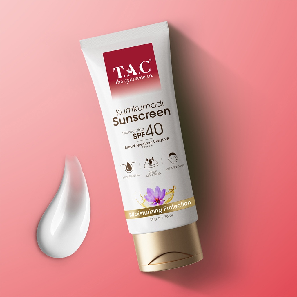 Tac Kumkumadi Sunscreen Ultra Light Spf 40- 50gm | Jeevee