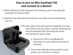 MIVI DUOPODS F30 TWS BLUETOOTH WIRELESS EARBUDS (BLACK)