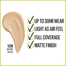 MAYBELLINE SUPERSTAY FOUNDATION - 128 WARM NUDE