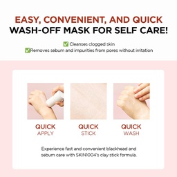 SKIN1004 MADAGASCAR CENTELLA POREMIZING QUICK CLAY STICK MASK-27G