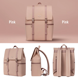 MAH SIRO PU LEATHER WATERPROOF TRAVEL BACKPACK UNISEX (GREY)