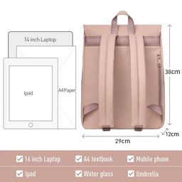 MAH YOUNG PU LEATHER WATERPROOF BACKPACK MR21B2141B03 (GREY)