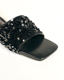 SALT RHINESTONE SQUARE HEAD SLIP ON - BLACK (EU:36)
