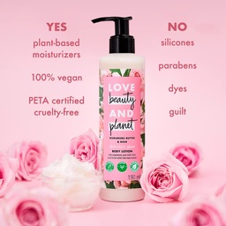 LOVE BEAUTY &PLANET MURUMURU BUTTER & ROSE GLOW BODY LOTION 400ML