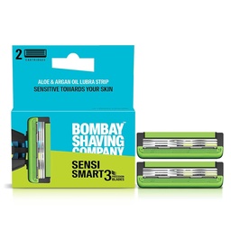 BOMBAY SHAVING COMPANY SENSI SMART 3 CARTRIDGE (PACK OF 2) - BLUE