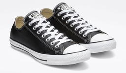 CONVERSE CHUCK TAYLOR LEATHER BLACK LOW TOPS SNEAKERS (EU:36)