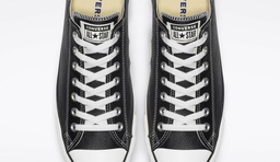 CONVERSE CHUCK TAYLOR LEATHER BLACK LOW TOPS SNEAKERS (EU:36)