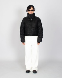 WASABI LONG SLEEVE BLACK PUFFER JACKET (M)