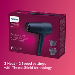 PHILIPS HAIR DRYER3 HEAT & 2 SPEED LEVELS, 2300 W  BHD510/00