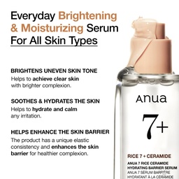 ANUA 7 RICE CERAMIDE HYDRATING BARRIER SERUM - 50ML