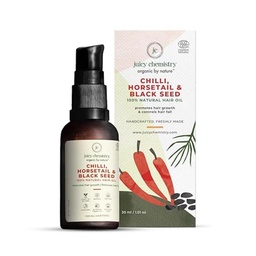 JUICY CHEMISTRY CHILLY, HORSETAIL BLACK SEED HAIR SERUM/OIL -30ML