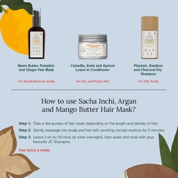 JUICY CHEMISTRY SACHA INCHI, ARGAN, MANGO BUTTER HAIR MASK - 75GM