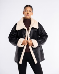 SALT FUZZY LONG SLEEVE FLEECE JACKET (L)
