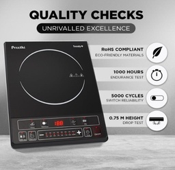 PREETHI CERAMIC GLASS TRENDY PLUS IC116 INDUCTION BLACK 1600 WATT