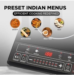 PREETHI CERAMIC GLASS TRENDY PLUS IC116 INDUCTION BLACK 1600 WATT
