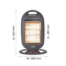 GLEN ELECTRIC HALOGEN HEATER FOR ROOM HA7017HLBL
