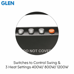 GLEN ELECTRIC HALOGEN HEATER FOR ROOM HA7017HLBL