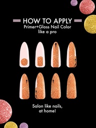 LAKME P+G GLITTER SHINE NAIL POLISH 6 ML - GOLDEN GLOW