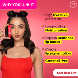 DOT & KEY CERAMIDE+PEPTIDE LIP BALM SPF 50 + RED ROMANCE TINTED